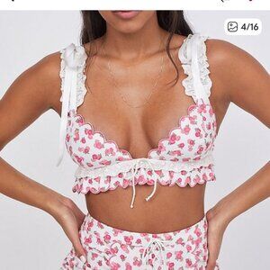 NEW FOR LOVE AND LEMONS BABY BLOOMS TRIANGLE BRALETTE S